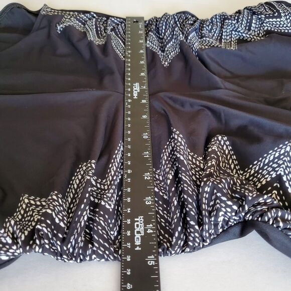 Miraclesuit Temptation Slimming Tummy Control Black Stitch Mix Swimsuit Sz S/M - Picture 6 of 8